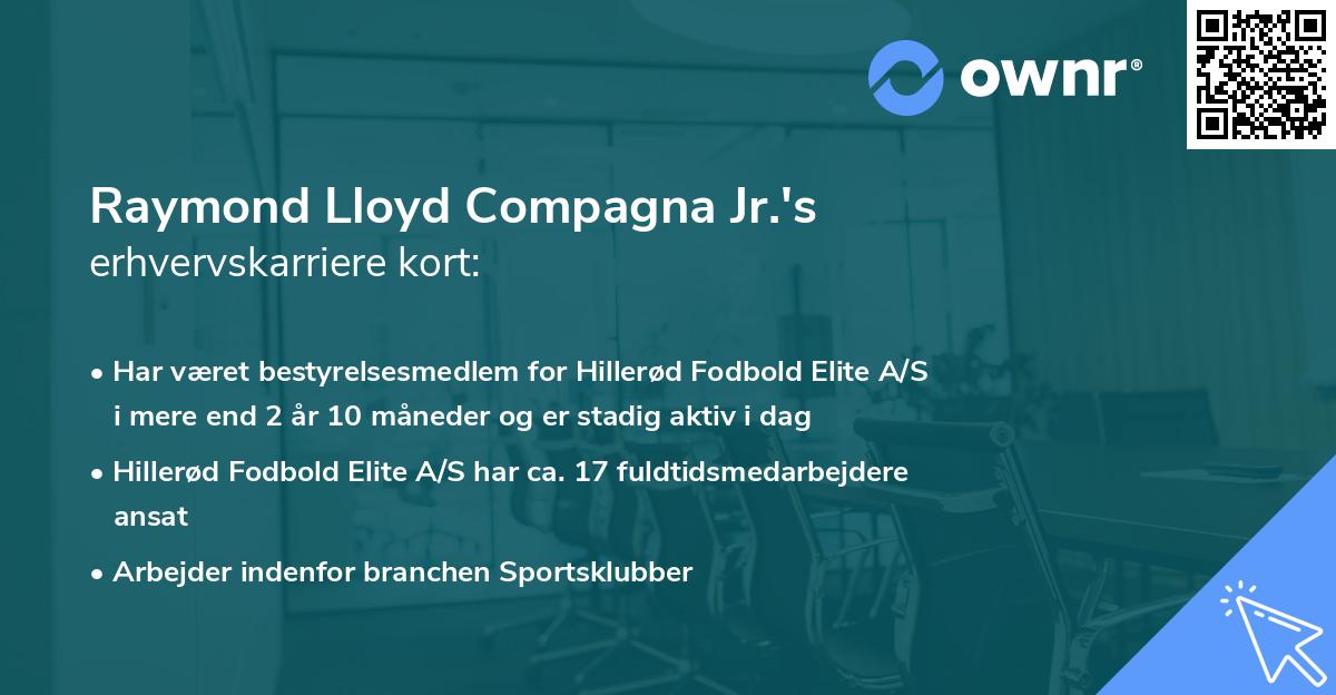 Raymond Lloyd Compagna Jr.'s erhvervskarriere kort