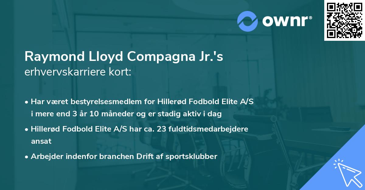 Raymond Lloyd Compagna Jr.'s erhvervskarriere kort