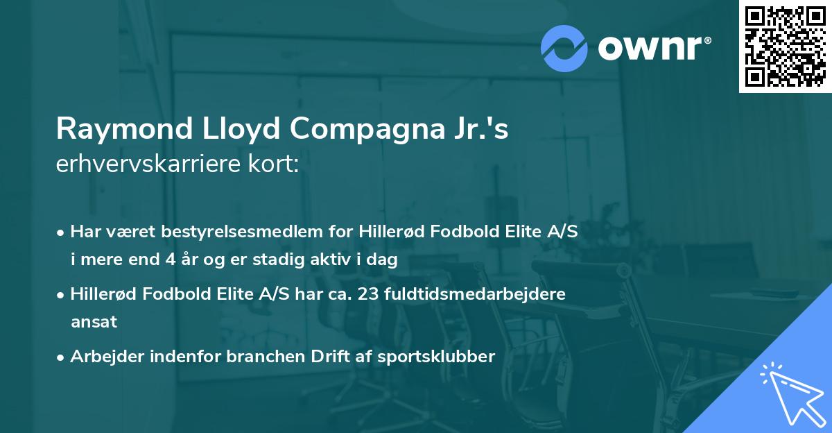 Raymond Lloyd Compagna Jr.'s erhvervskarriere kort