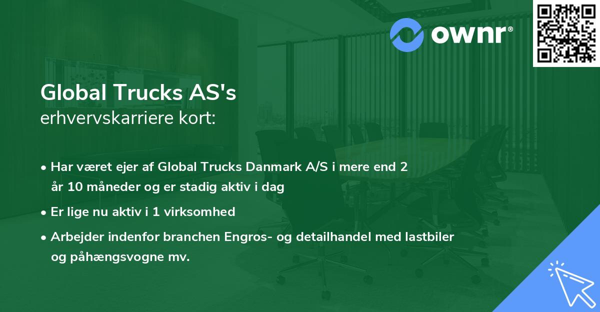 Global Trucks AS's erhvervskarriere kort