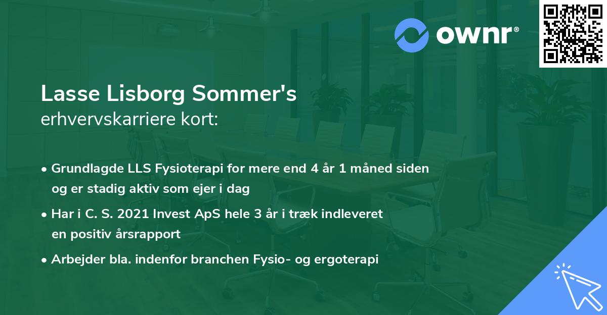 Lasse Lisborg Sommer's erhvervskarriere kort