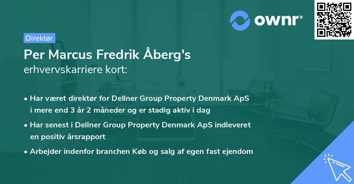 Per Marcus Fredrik Åberg's erhvervskarriere kort