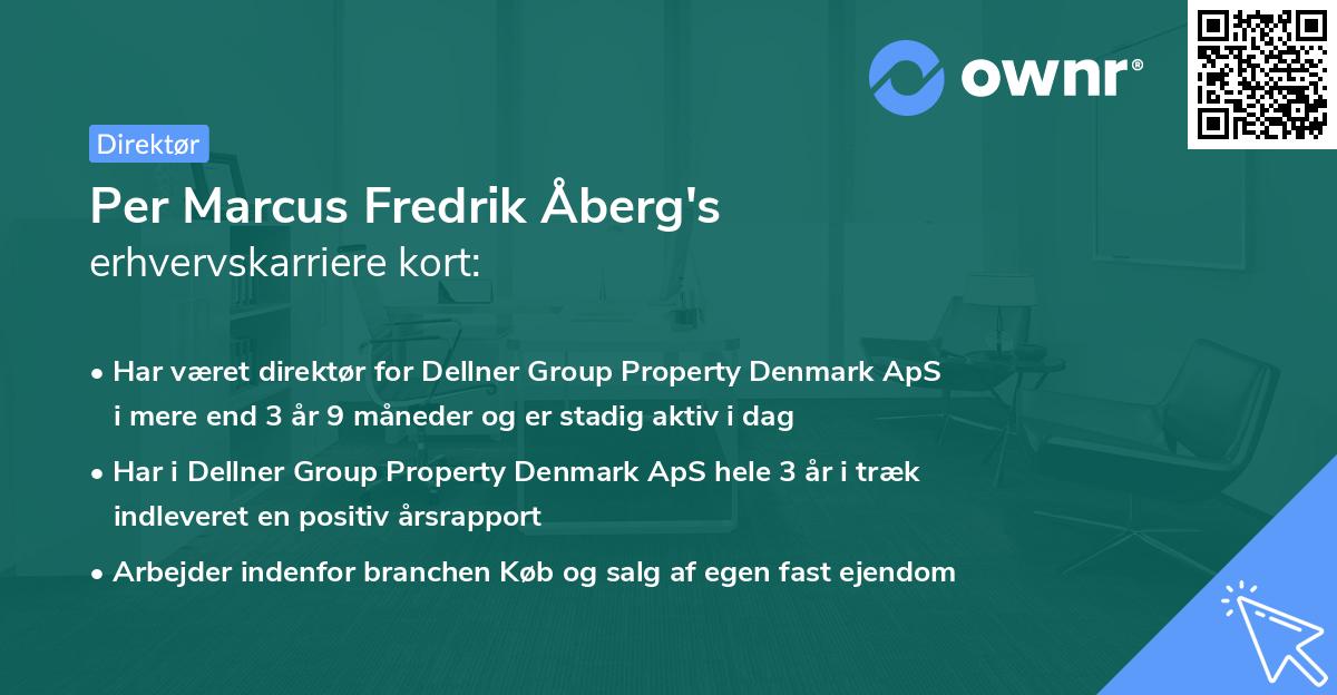 Per Marcus Fredrik Åberg's erhvervskarriere kort