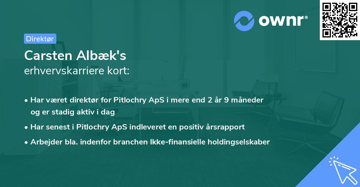 Carsten Albæk's erhvervskarriere kort