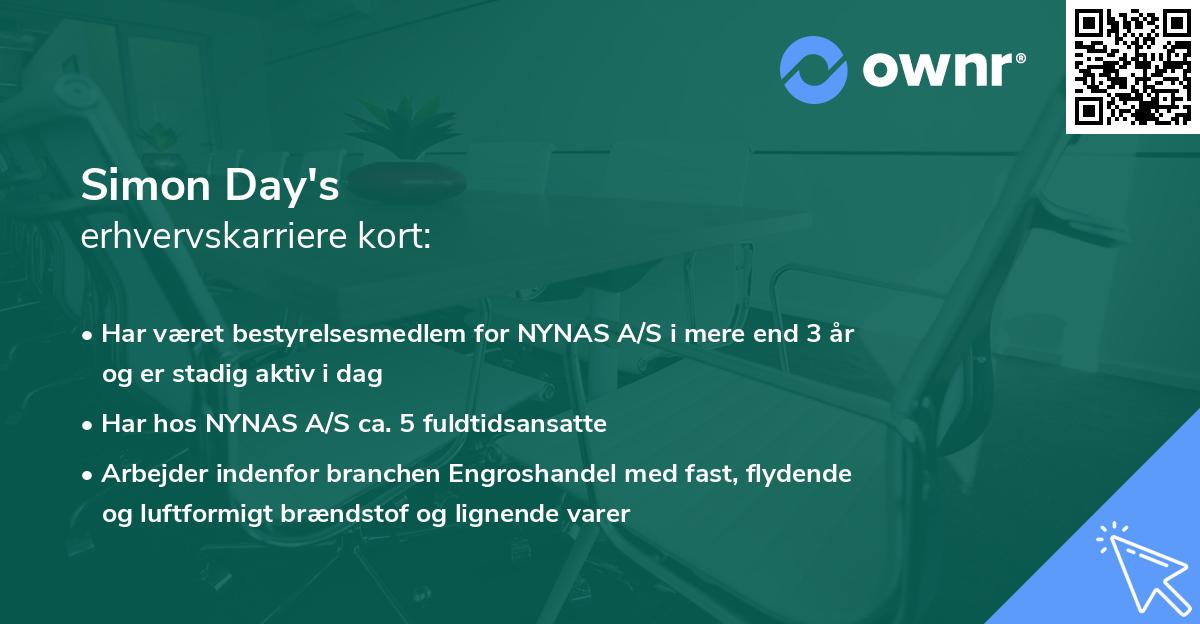 Simon Day's erhvervskarriere kort