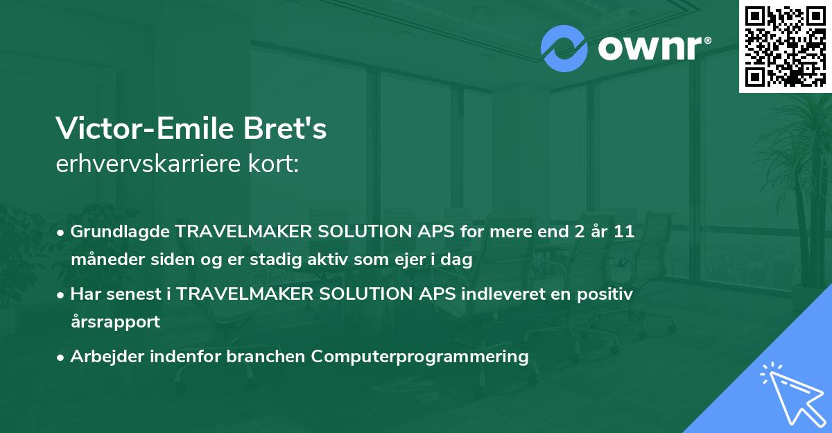 Victor-Emile Bret's erhvervskarriere kort