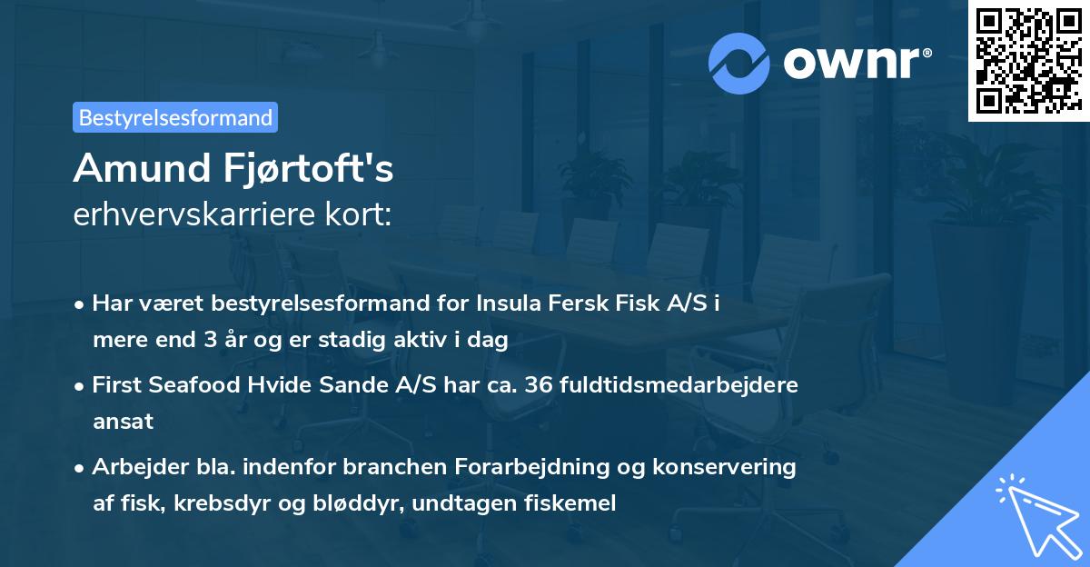 Amund Fjørtoft's erhvervskarriere kort