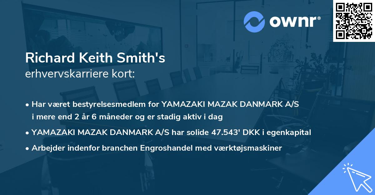 Richard Keith Smith's erhvervskarriere kort