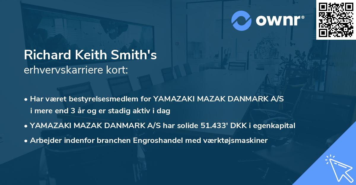 Richard Keith Smith's erhvervskarriere kort