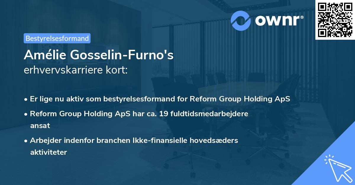 Amélie Gosselin-Furno's erhvervskarriere kort