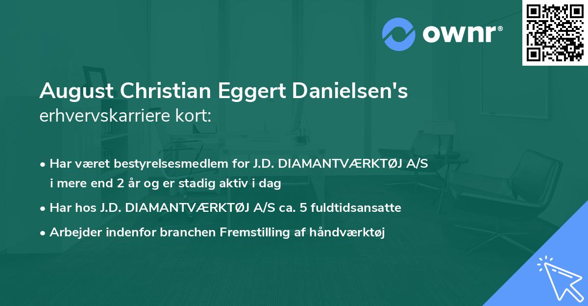 August Christian Eggert Danielsen's erhvervskarriere kort