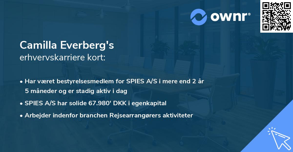 Camilla Everberg's erhvervskarriere kort