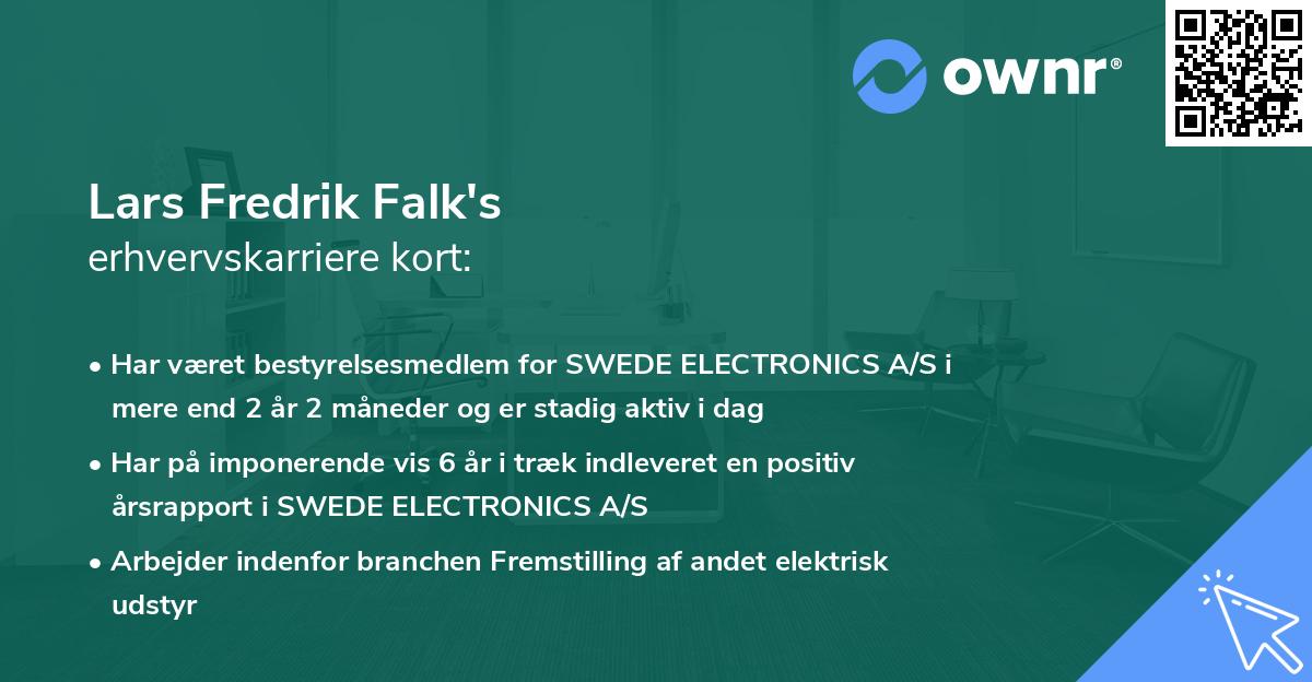 Lars Fredrik Falk's erhvervskarriere kort