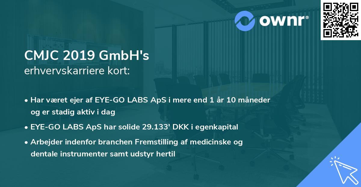 CMJC 2019 GmbH's erhvervskarriere kort