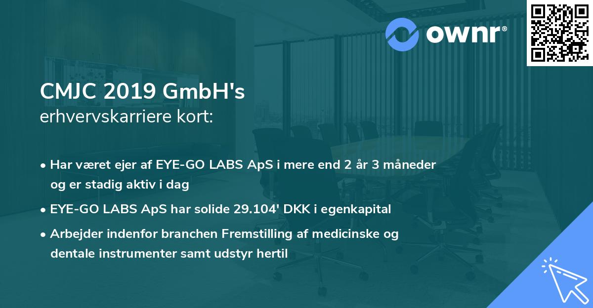 CMJC 2019 GmbH's erhvervskarriere kort