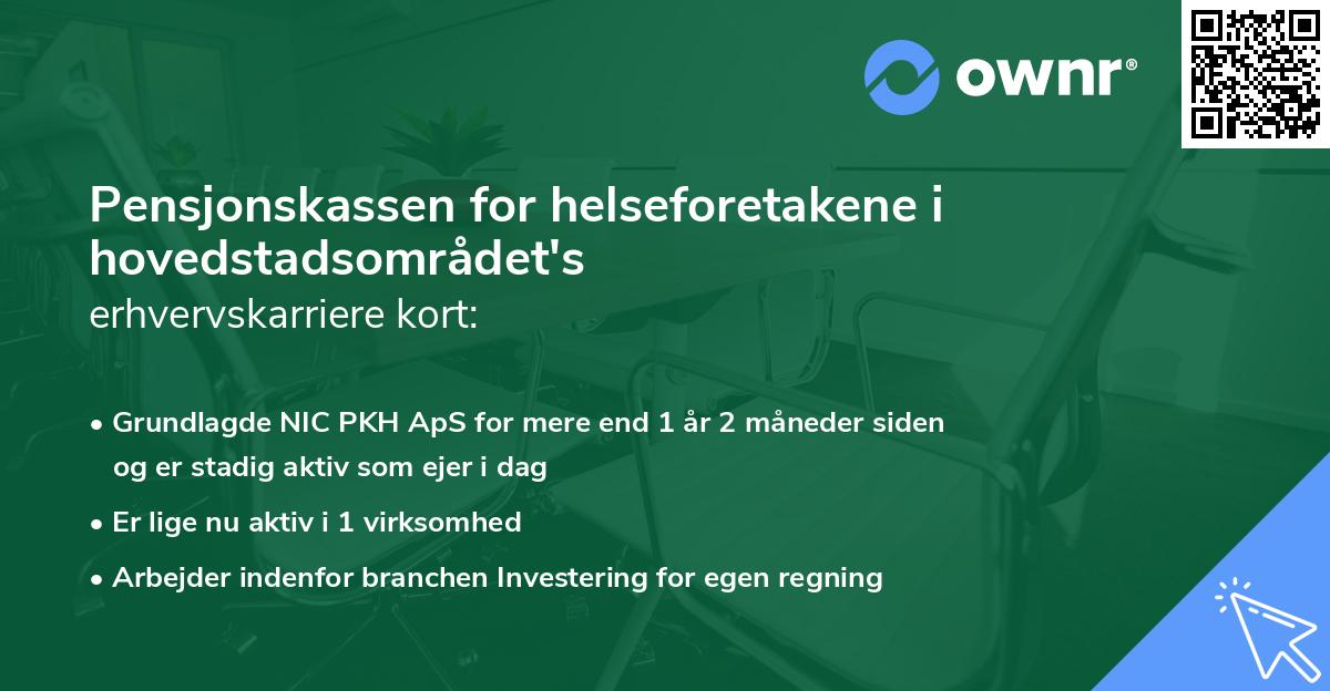 Pensjonskassen for helseforetakene i hovedstadsområdet's erhvervskarriere kort