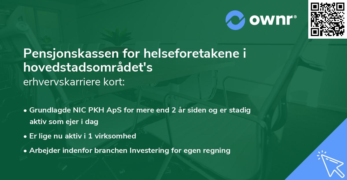 Pensjonskassen for helseforetakene i hovedstadsområdet's erhvervskarriere kort