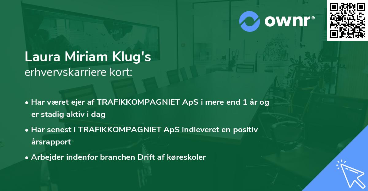 Laura Miriam Klug's erhvervskarriere kort