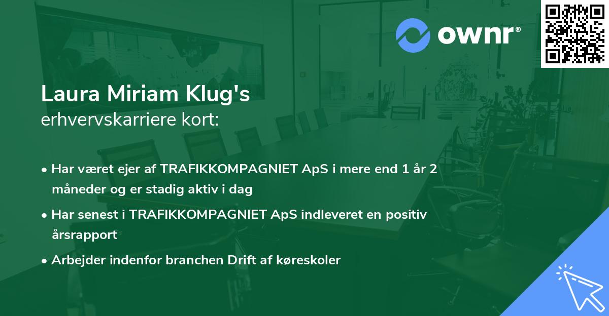 Laura Miriam Klug's erhvervskarriere kort