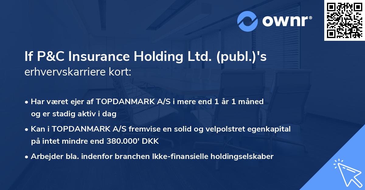 If P&C Insurance Holding Ltd. (publ.)'s erhvervskarriere kort