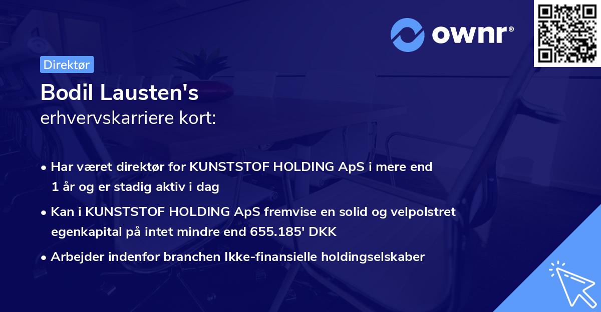 Bodil Lausten's erhvervskarriere kort