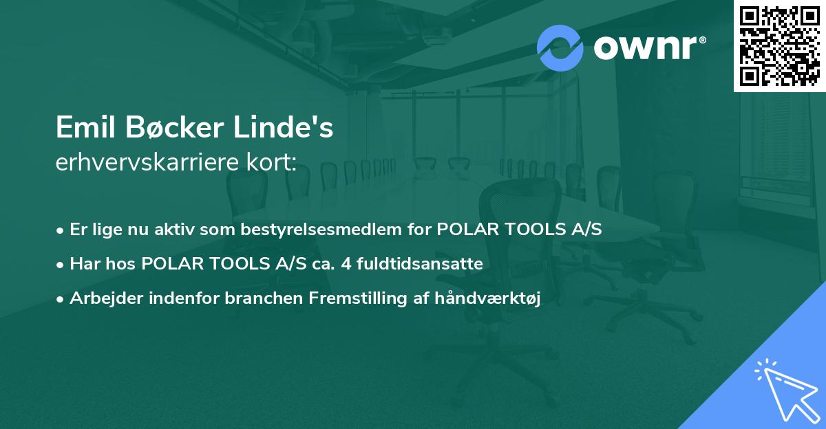 Emil Bøcker Linde's erhvervskarriere kort