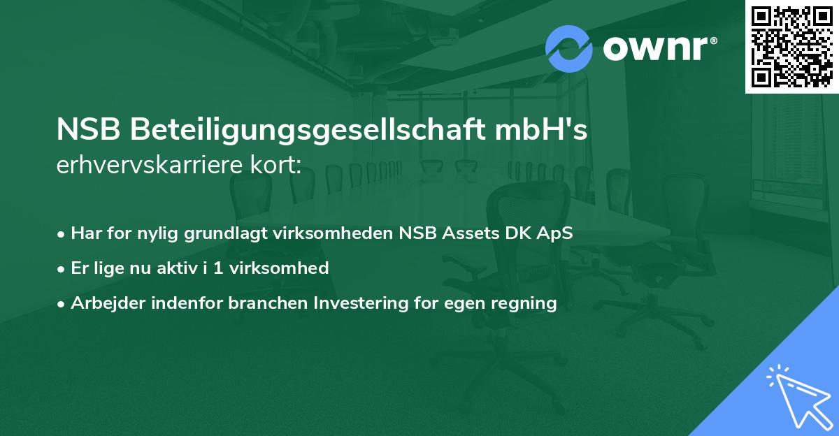 NSB Beteiligungsgesellschaft mbH's erhvervskarriere kort