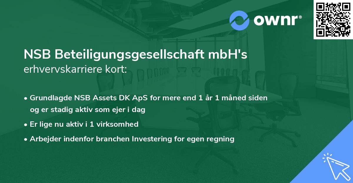 NSB Beteiligungsgesellschaft mbH's erhvervskarriere kort