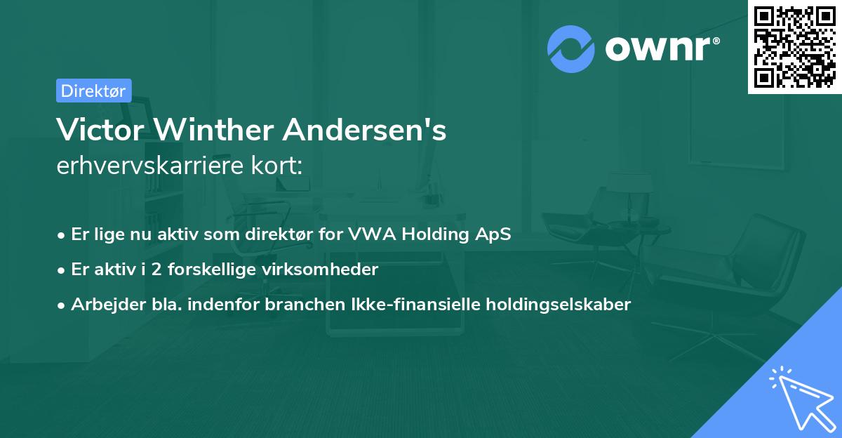 Victor Winther Andersen's erhvervskarriere kort
