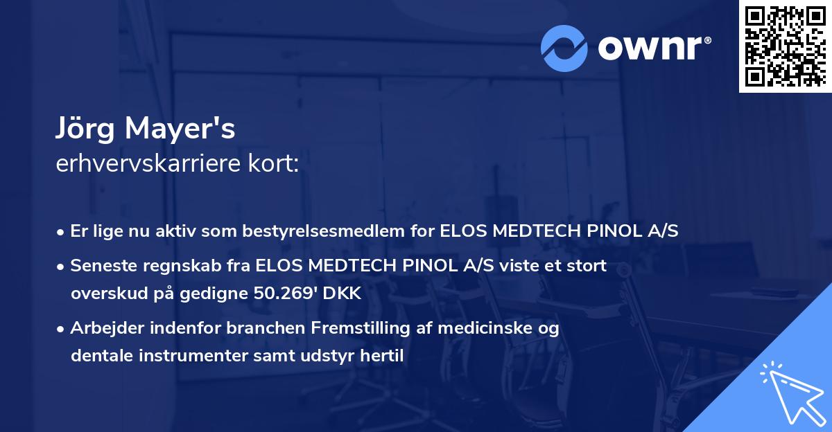 Jörg Mayer's erhvervskarriere kort