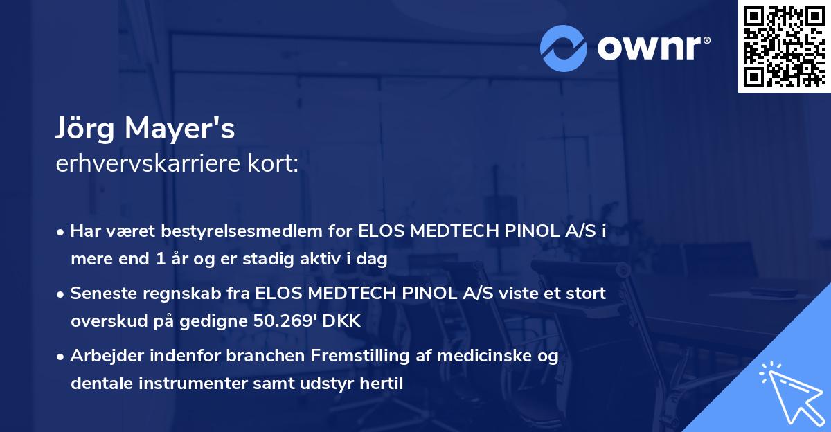 Jörg Mayer's erhvervskarriere kort