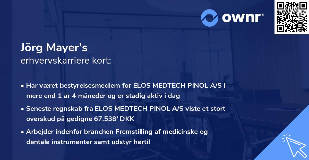 Jörg Mayer's erhvervskarriere kort