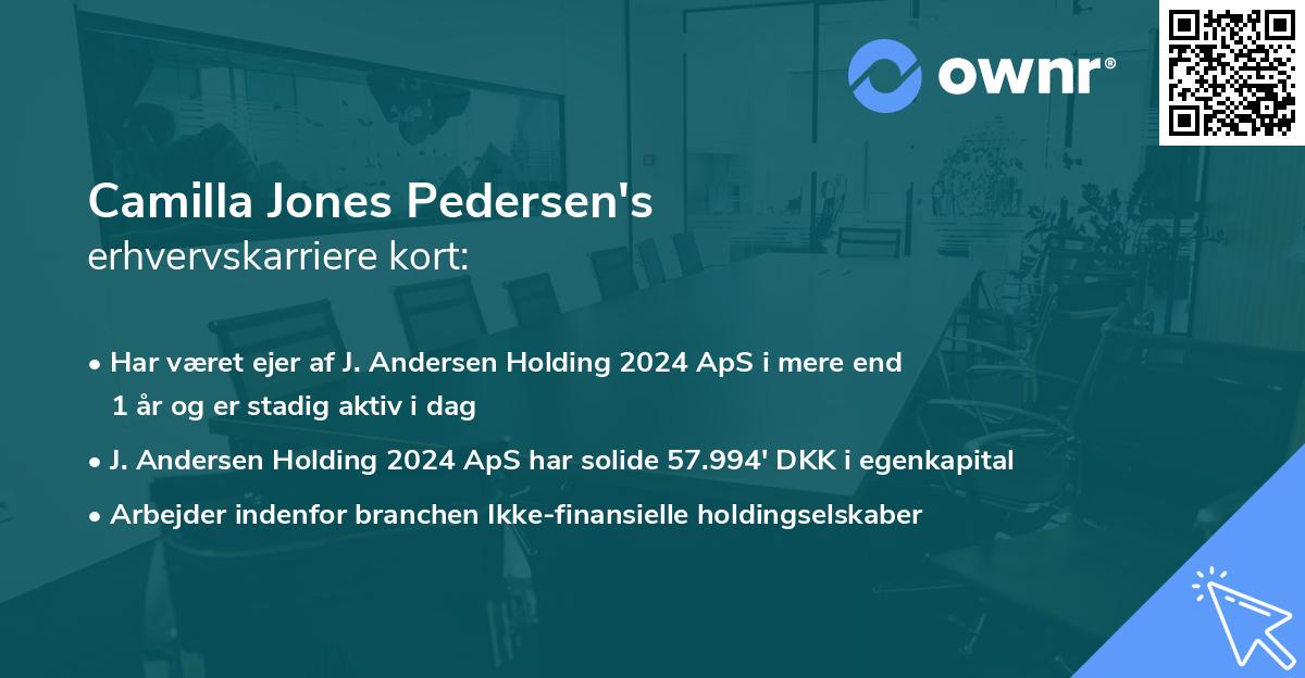 Camilla Jones Pedersen's erhvervskarriere kort