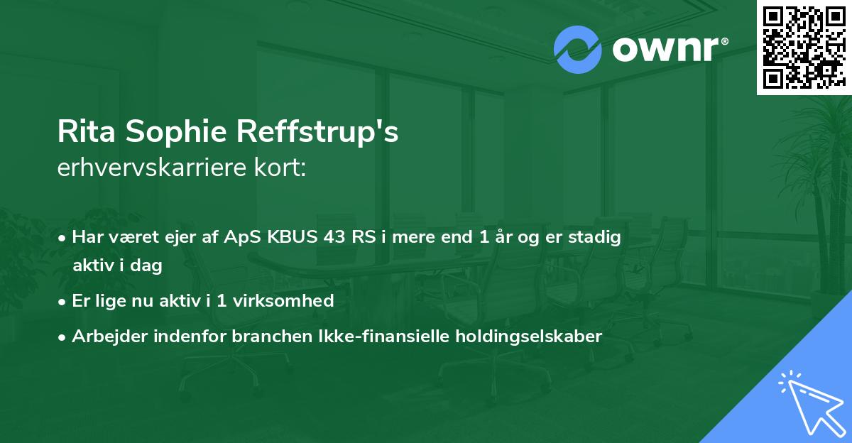 Rita Sophie Reffstrup's erhvervskarriere kort