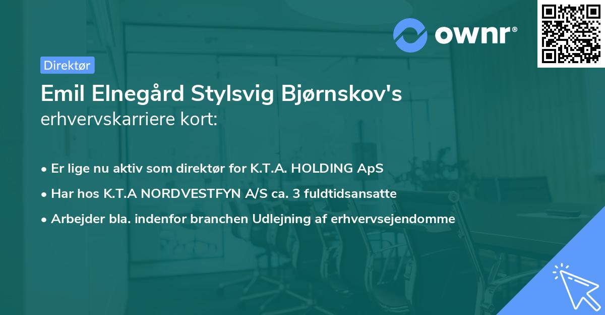 Emil Elnegård Stylsvig Bjørnskov's erhvervskarriere kort