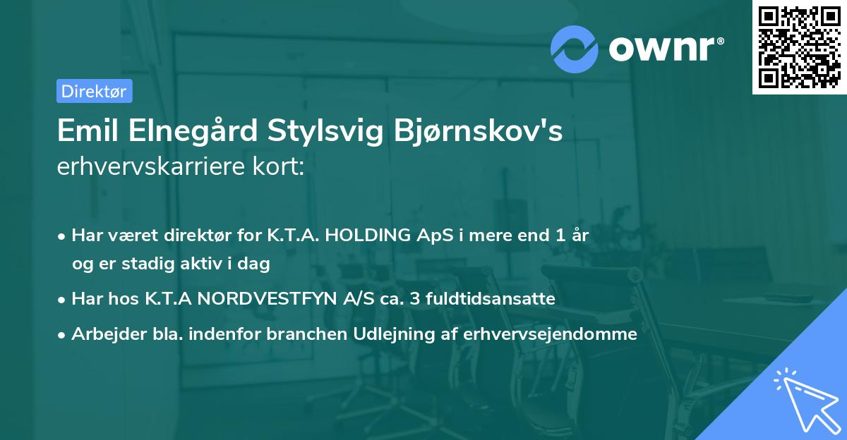 Emil Elnegård Stylsvig Bjørnskov's erhvervskarriere kort