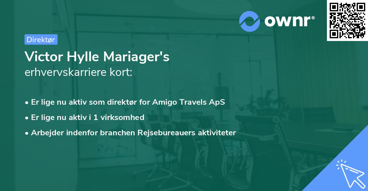 Victor Hylle Mariager's erhvervskarriere kort