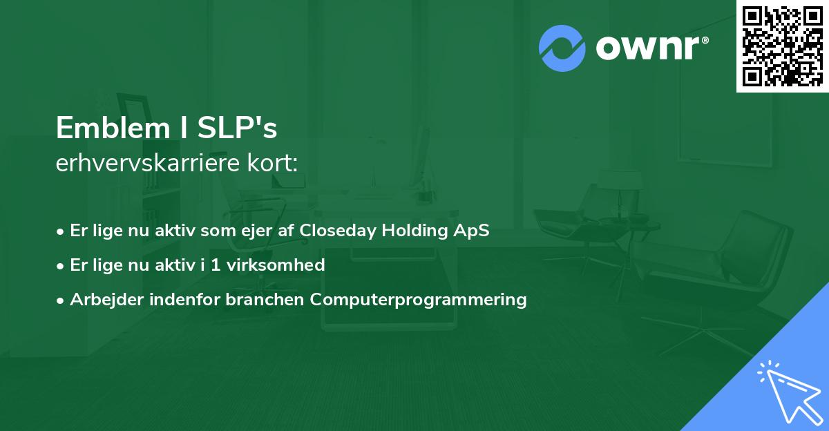 Emblem I SLP's erhvervskarriere kort