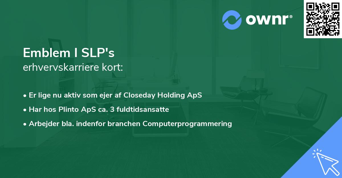 Emblem I SLP's erhvervskarriere kort