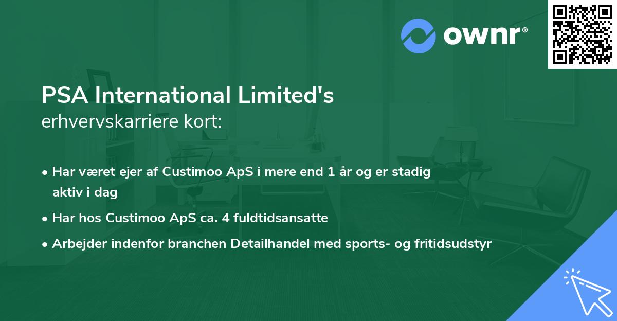 PSA International Limited's erhvervskarriere kort