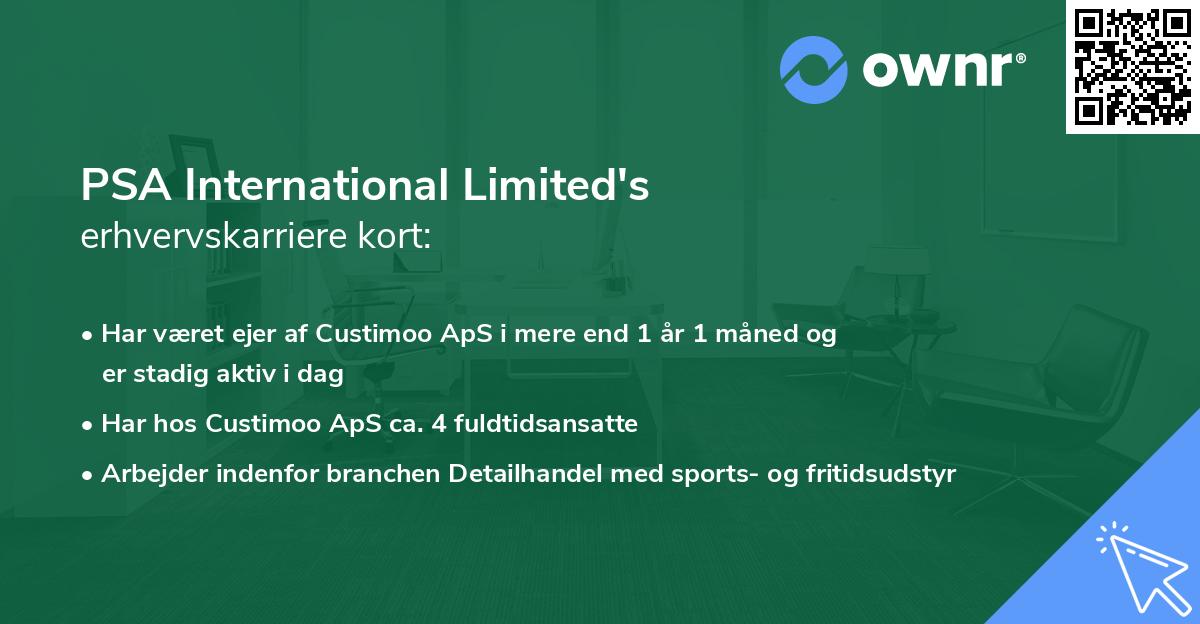 PSA International Limited's erhvervskarriere kort