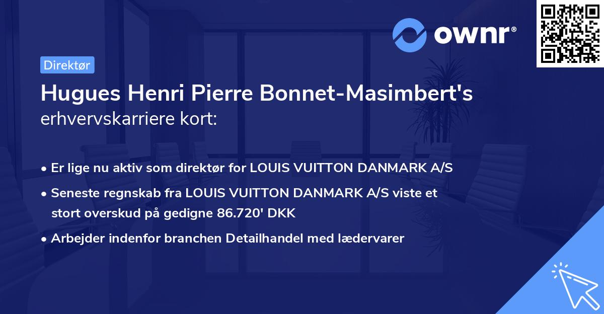 Hugues Henri Pierre Bonnet-Masimbert's erhvervskarriere kort