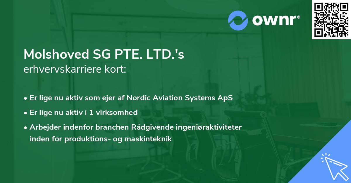 Molshoved SG PTE. LTD.'s erhvervskarriere kort