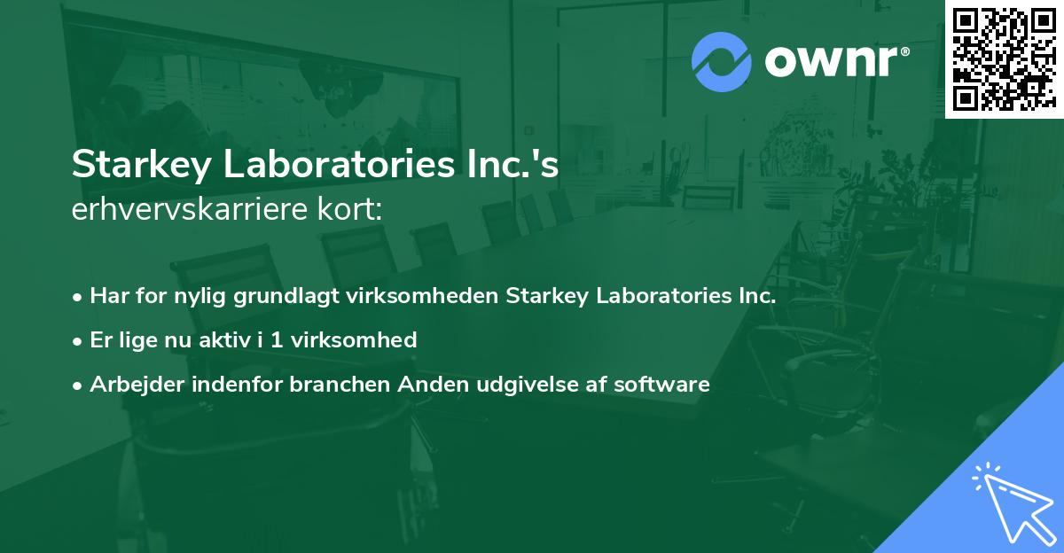 Starkey Laboratories Inc.'s erhvervskarriere kort