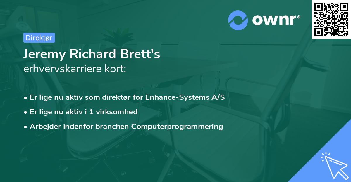 Jeremy Richard Brett's erhvervskarriere kort