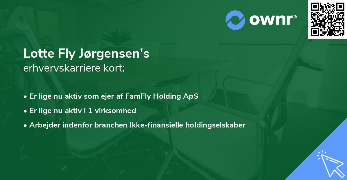 Lotte Fly Jørgensen's erhvervskarriere kort