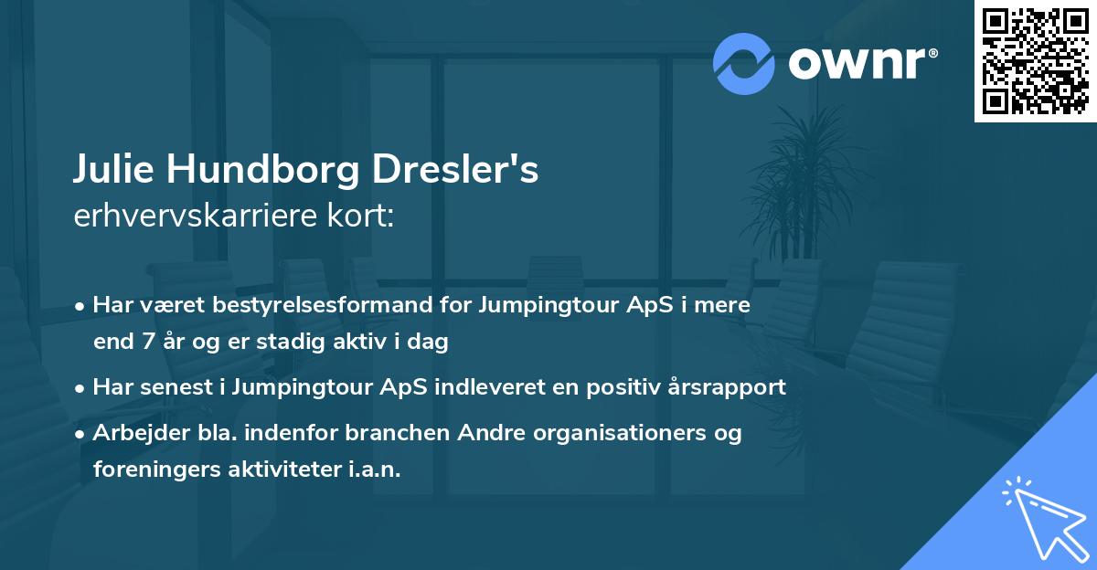 Julie Hundborg Dresler's erhvervskarriere kort