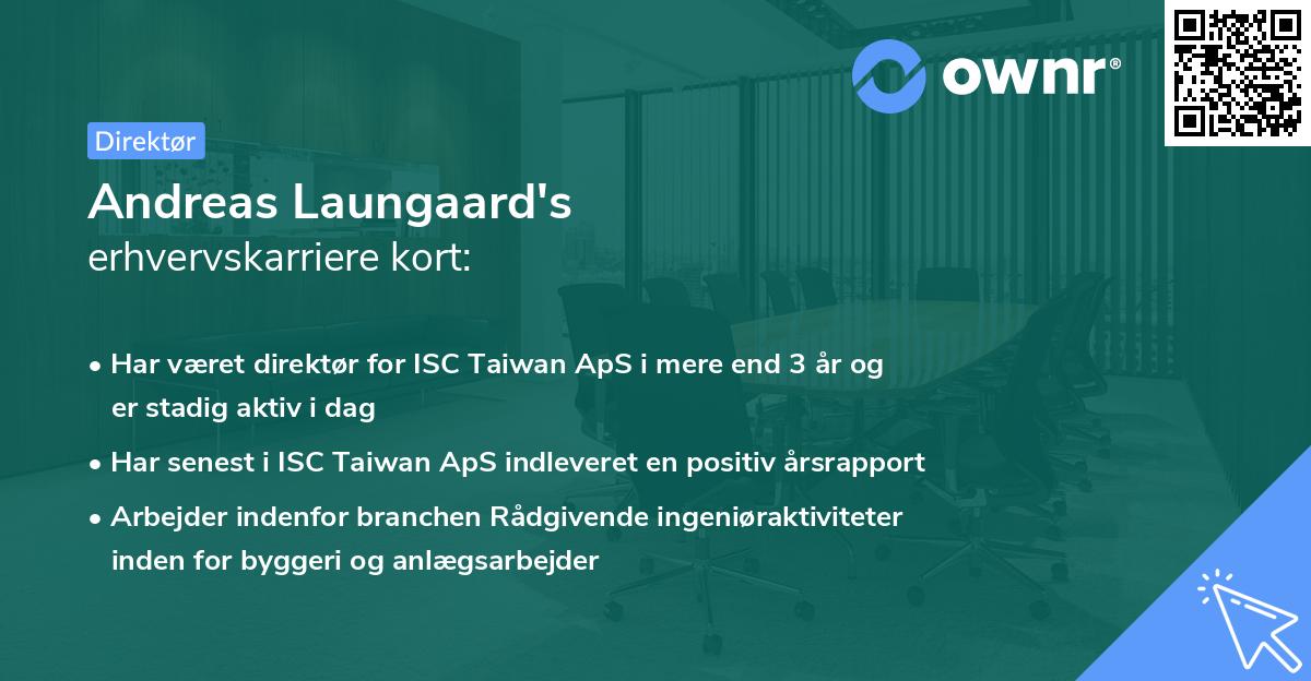 Andreas Laungaard's erhvervskarriere kort