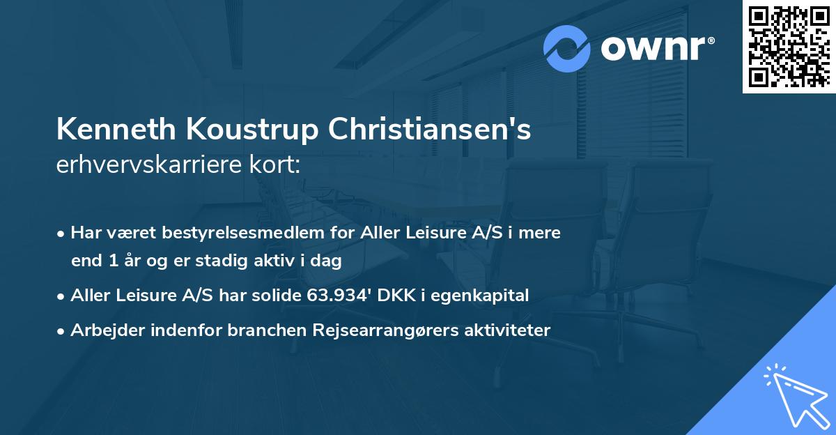 Kenneth Koustrup Christiansen's erhvervskarriere kort