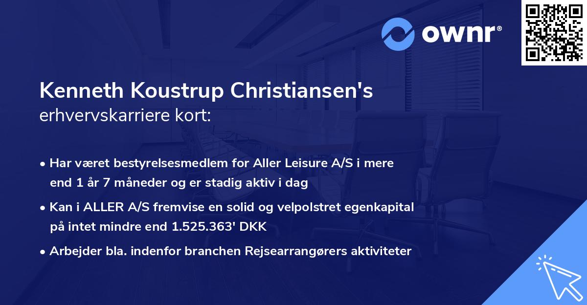 Kenneth Koustrup Christiansen's erhvervskarriere kort